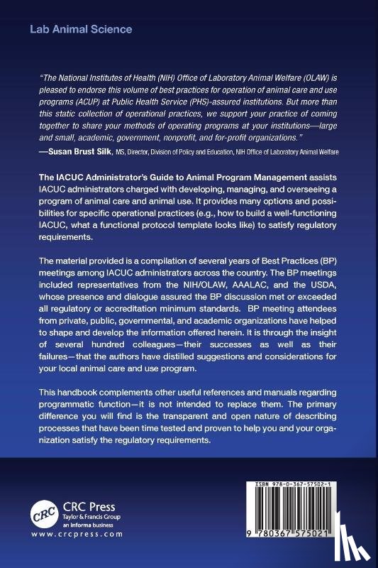 Greer, William G., Banks, Ron E. - The IACUC Administrator's Guide to Animal Program Management