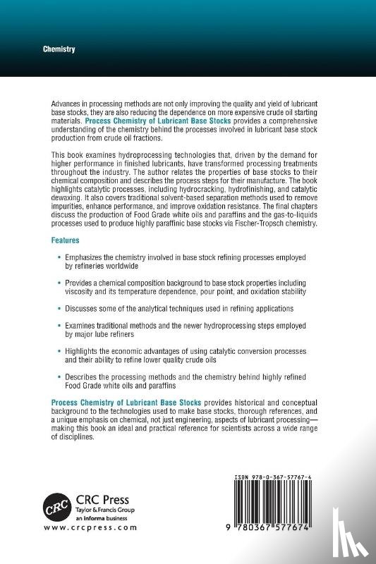 Lynch, Thomas R. (Mississauga - Process Chemistry of Lubricant Base Stocks
