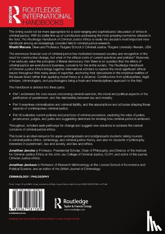  - The Routledge Handbook of Criminal Justice Ethics