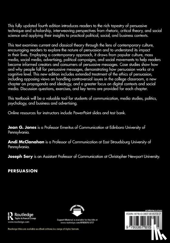 Jones, Jean G. (Edinboro University, McClanahan, Andi, Sery, Joseph - Persuasion in Society