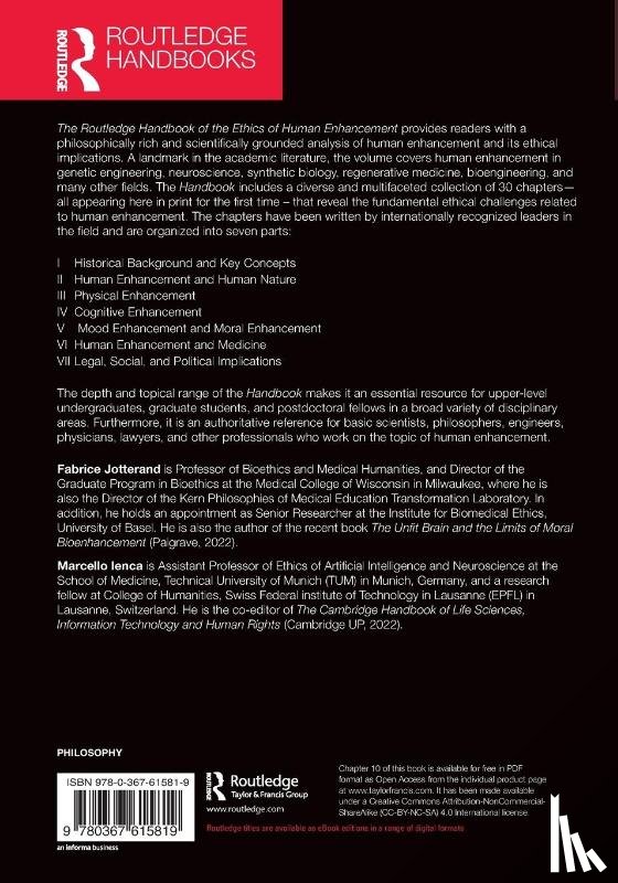  - The Routledge Handbook of the Ethics of Human Enhancement