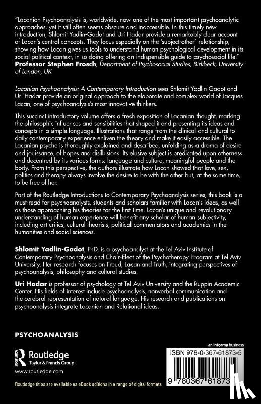 Yadlin-Gadot, Shlomit, Hadar, Uri - Lacanian Psychoanalysis