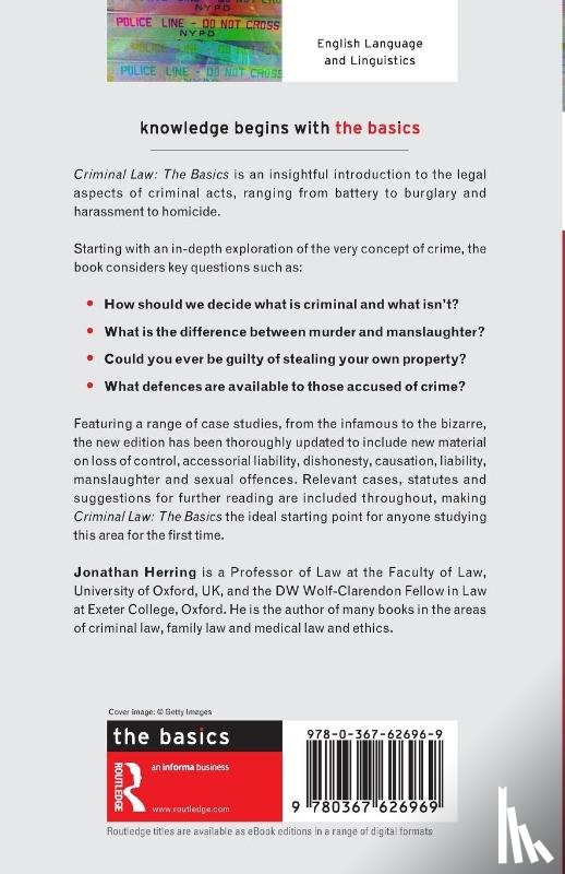 Herring, Jonathan (University of Oxford - Criminal Law: The Basics