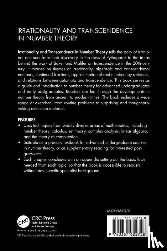 Angell, David (Univeristy of New South Wales - Irrationality and Transcendence in Number Theory
