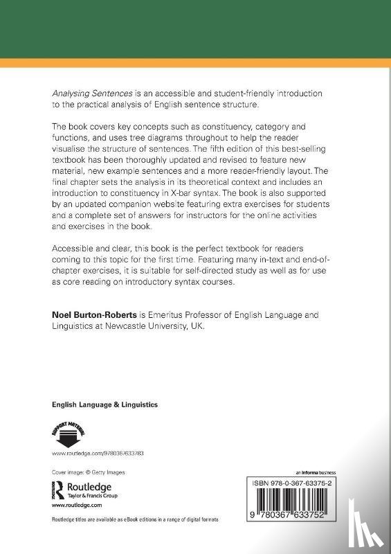 Burton-Roberts, Noel (University of Newcastle - Analysing Sentences