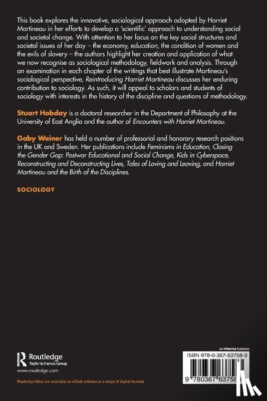 Hobday, Stuart (University of East Anglia, Weiner, Gaby - Reintroducing Harriet Martineau