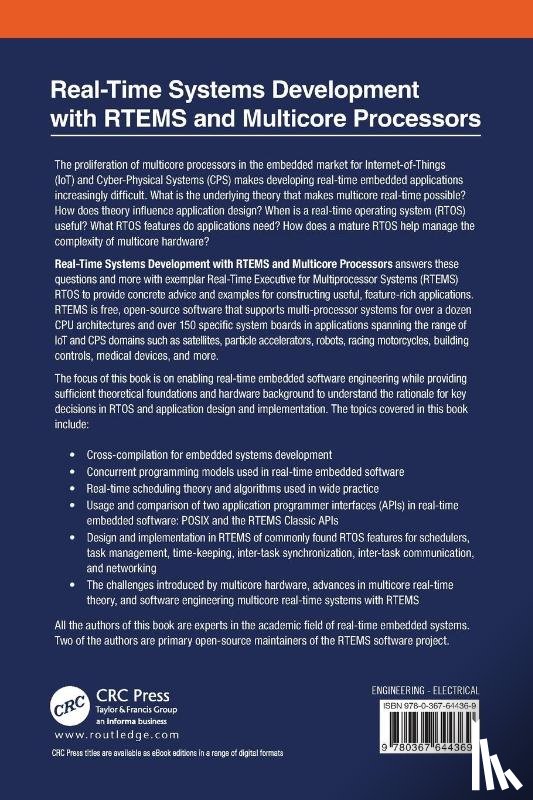 Bloom, Gedare (Howard University, Sherrill, Joel (OAR Corporation, Hu, Tingting (University of Luxembourg, Bertolotti, Ivan Cibrario - Real-Time Systems Development with RTEMS and Multicore Processors