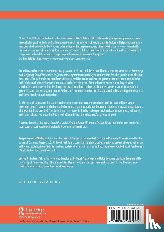  - Examining and Mitigating Sexual Misconduct in Sport