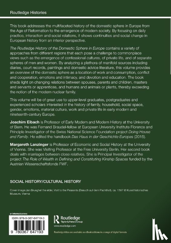  - The Routledge History of the Domestic Sphere in Europe
