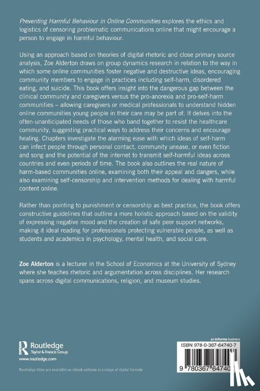 Alderton, Zoe (University of Sydney - Preventing Harmful Behaviour in Online Communities