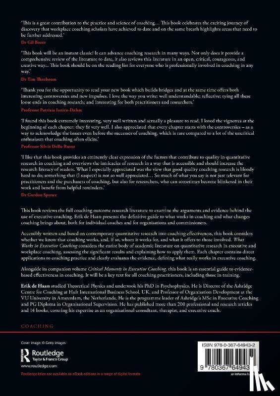 de Haan, Erik - What Works in Executive Coaching