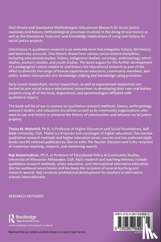  - Oral History and Qualitative Methodologies