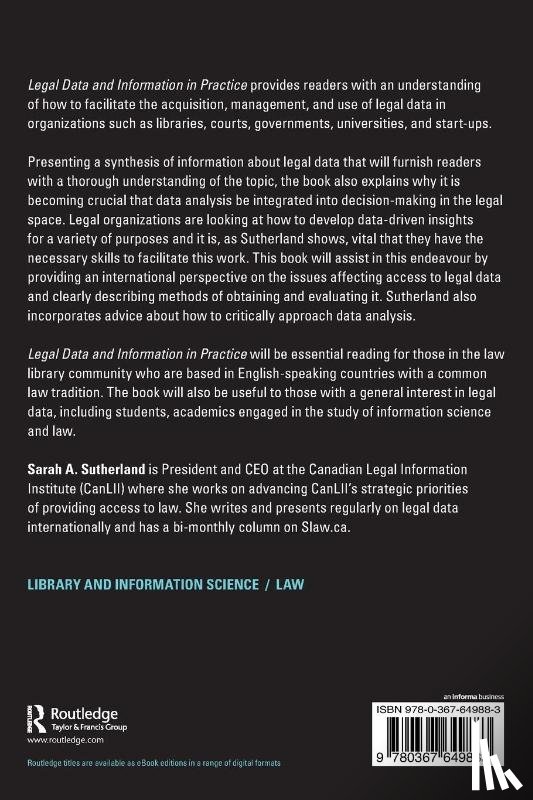 Sutherland, Sarah A. - Legal Data and Information in Practice