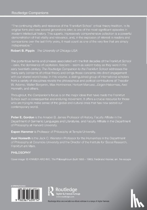  - The Routledge Companion to the Frankfurt School