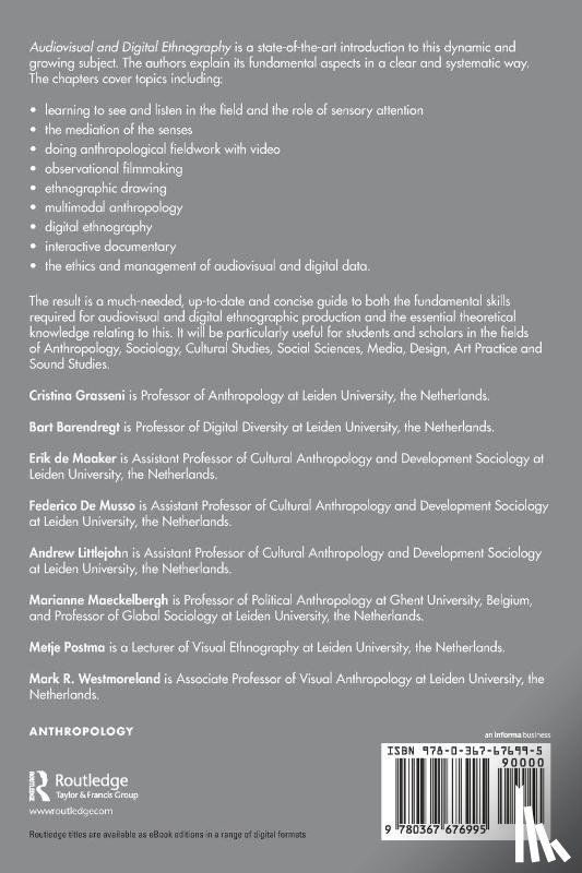 Grasseni, Cristina, Barendregt, Bart, de Maaker, Erik, De Musso, Federico - Audiovisual and Digital Ethnography