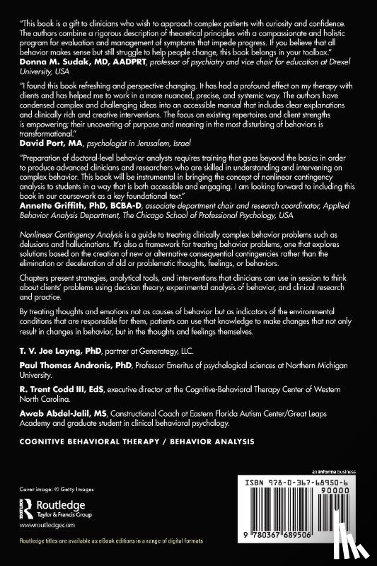 Layng, T. V. Joe (Generategy, Andronis, Paul Thomas (Northern Michigan University), Codd, III, Abdel-Jalil, Awab (Eastern Florida Autism Center / Great Leaps Academy) - Nonlinear Contingency Analysis