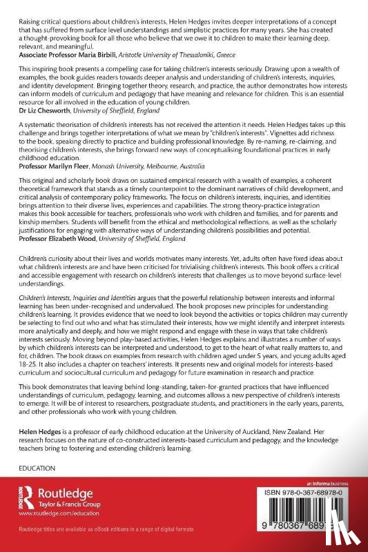 Hedges, Helen - Children’s Interests, Inquiries and Identities