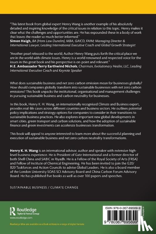Wang, Henry K. H. - The Roadmap for Sustainable Business and Net Zero Carbon Emission