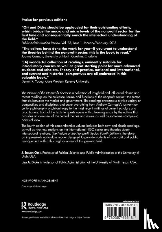  - The Nature of the Nonprofit Sector