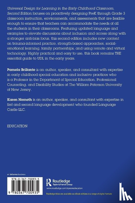 Brillante, Pamela (William Paterson University, Nemeth, Karen (Language Castle - Universal Design for Learning in the Early Childhood Classroom