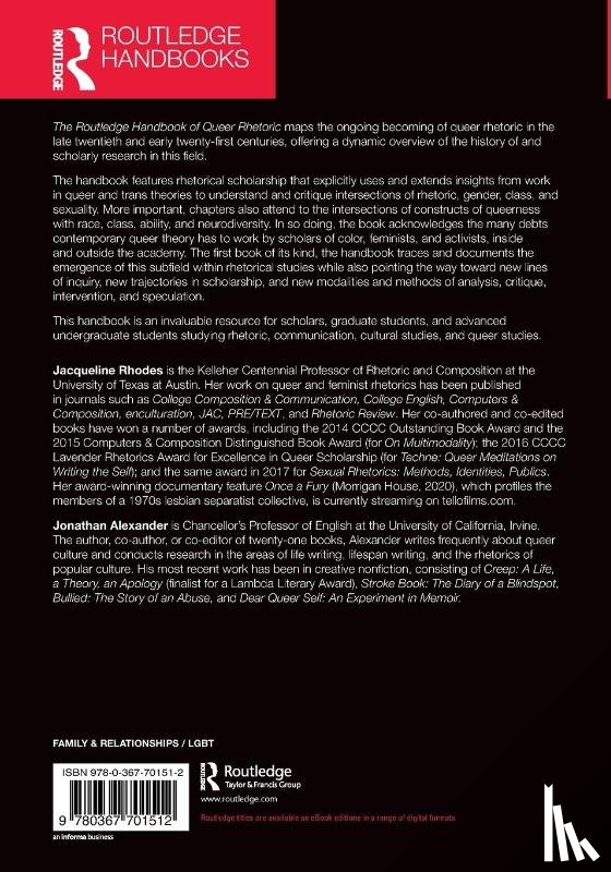  - The Routledge Handbook of Queer Rhetoric