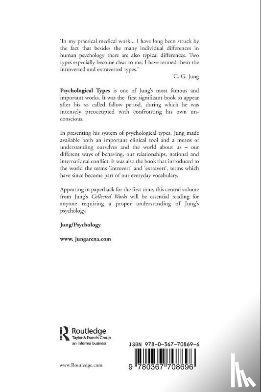 Jung, C. G. - Psychological Types