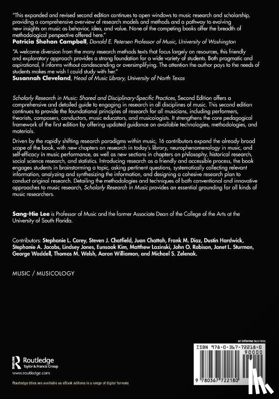 Lee, Sang-Hie (University of South Florida - Scholarly Research in Music