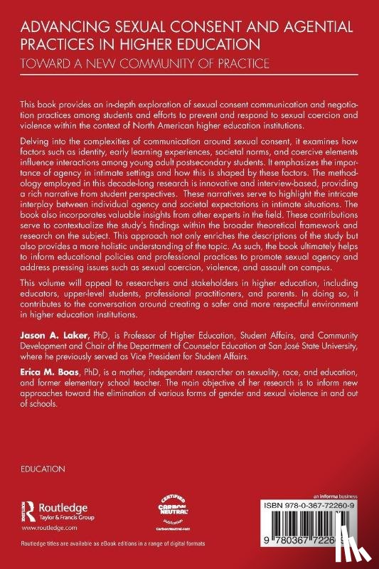 Laker, Jason A. (San Jose State University, Boas, Erica M. - Advancing Sexual Consent and Agential Practices in Higher Education