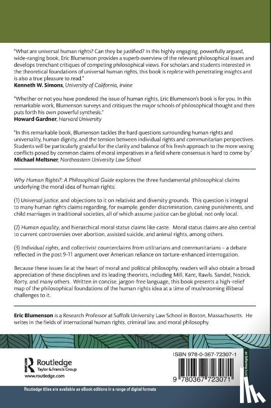 Blumenson, Eric (Suffolk University Law School - Why Human Rights?