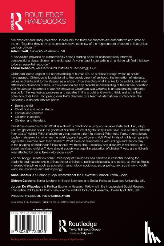  - The Routledge Handbook of the Philosophy of Childhood and Children