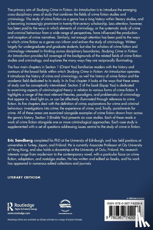 Sandberg, Eric - Studying Crime in Fiction