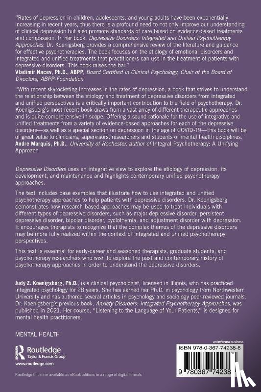 Koenigsberg, Judy Z. (Psychologist in private practice - Depressive Disorders