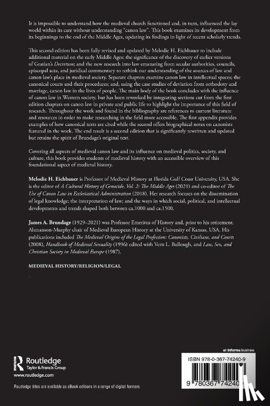 Brundage, James A., Eichbauer, Melodie H. - Medieval Canon Law