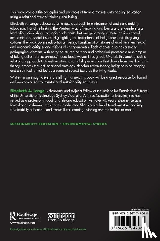 Lange, Elizabeth A. (Institute of Sustainable Futures - Transformative Sustainability Education