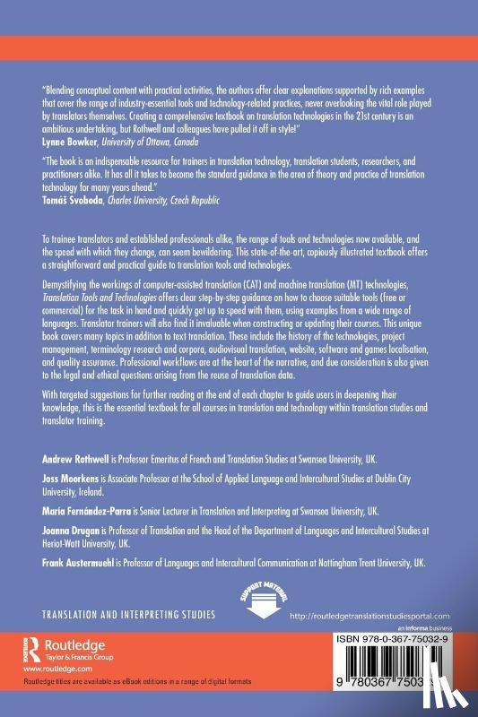 Rothwell, Andrew, Moorkens, Joss, Fernandez-Parra, Maria, Drugan, Joanna - Translation Tools and Technologies