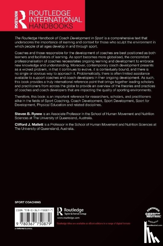  - The Routledge Handbook of Coach Development in Sport