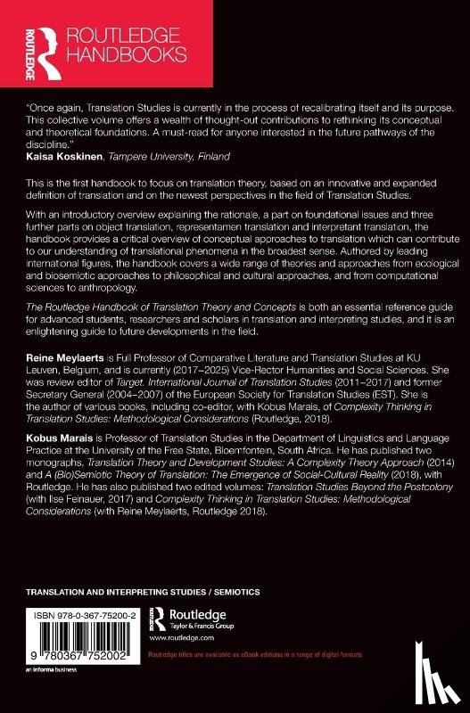  - The Routledge Handbook of Translation Theory and Concepts