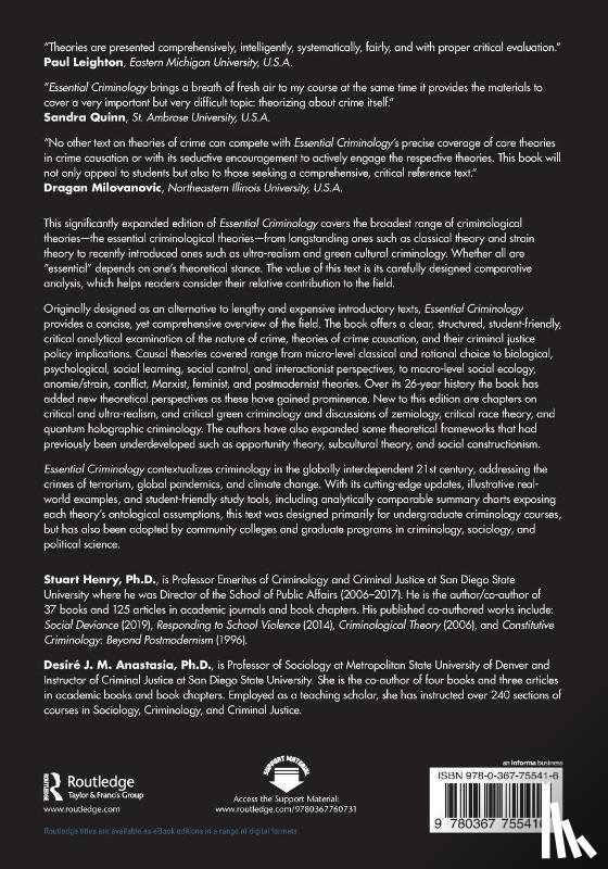Henry, Stuart, Anastasia, Desire J. M. - Essential Criminology