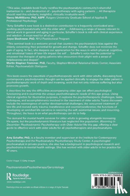 Schaffer, Amy - Blooming in December: Psychodynamic Psychotherapy With Older Adults