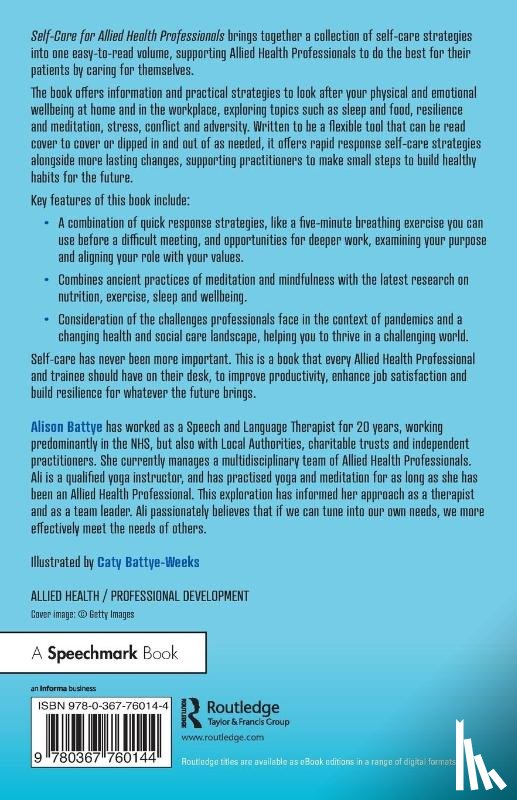 Battye, Alison (Speech and language therapist - Self-Care for Allied Health Professionals