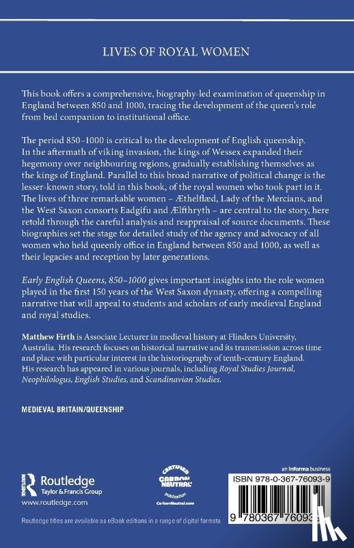 Firth, Matthew - Early English Queens, 850–1000