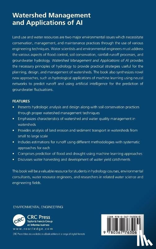 Samantaray, Sandeep (NIT Srinagar, Sahoo, Abinash, Ghose, Dillip K. - Watershed Management and Applications of AI
