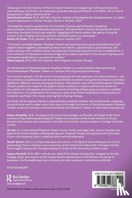Kowalsky, Ronen, Raz, Nir, Keisari, Shoshi - An Introduction to Psychotherapeutic Playback Theater