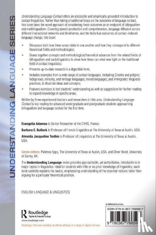 Adamou, Evangelia, Bullock, Barbara E., Toribio, Almeida Jacqueline - Understanding Language Contact