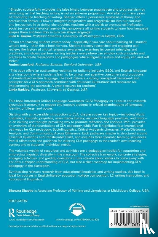 Shapiro, Shawna - Cultivating Critical Language Awareness in the Writing Classroom