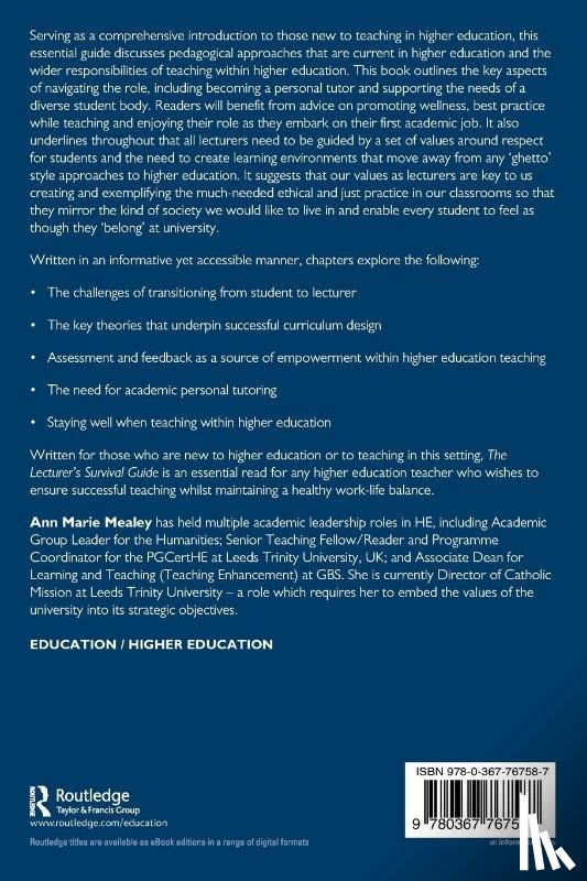 Marie Mealey, Ann (Global Banking School) - The Lecturer’s Survival Guide