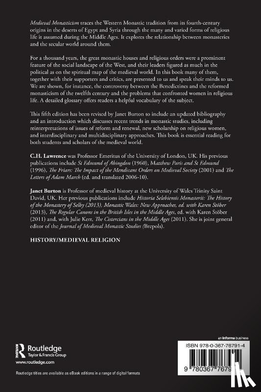 Lawrence, C.H. (Professor Emeritus, Burton, Janet (University of Wales Trinity Saint David - Medieval Monasticism