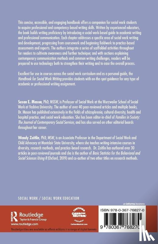 Mason, Susan E., Zeitlin, Wendy - Handbook for Social Work Writing