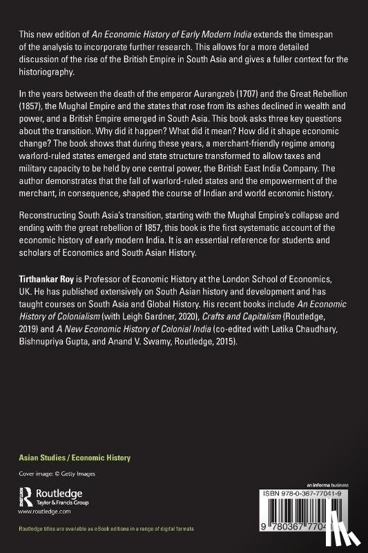 Roy, Tirthankar (London School of Economics and Political Science - An Economic History of India 1707–1857