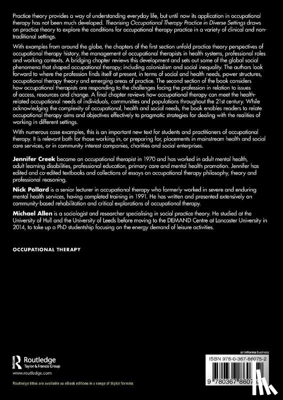  - Theorising Occupational Therapy Practice in Diverse Settings